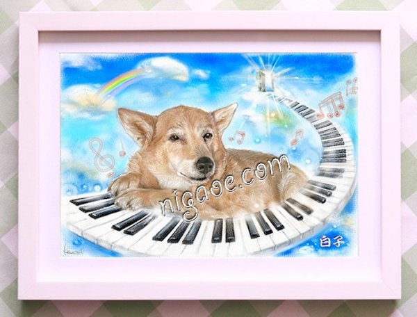 画像6: 下描きから確認できます ! ペット似顔絵 プレミアムコース (6)