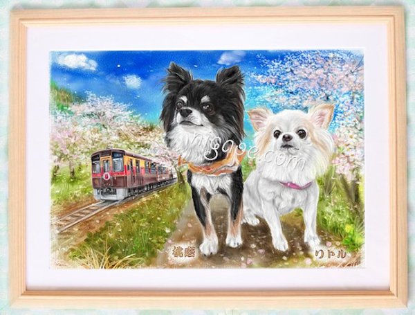 画像16: 下描きから確認できます ! ペット似顔絵 プレミアムコース (16)