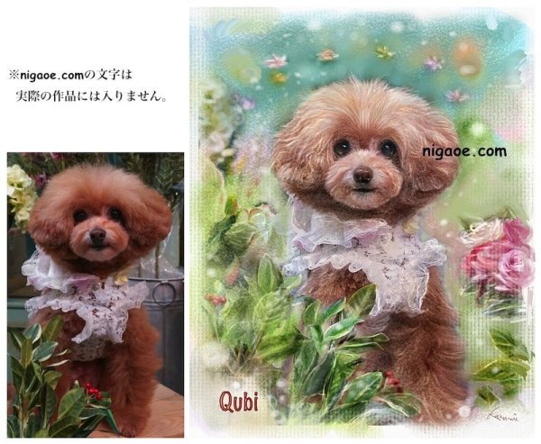画像14: 下描きから確認できます ! ペット似顔絵 プレミアムコース (14)