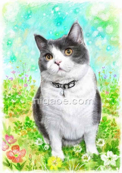 画像33: ペット似顔絵  リアルコース (33)