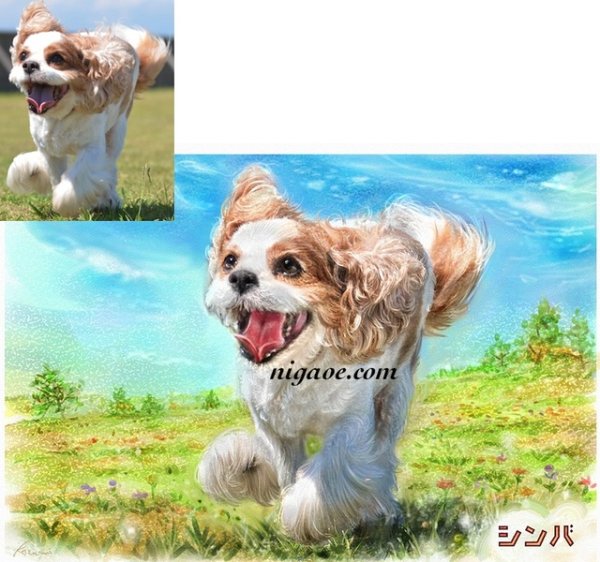 画像13: ペットの似顔絵 リアルコース(フレーム無し) (13)