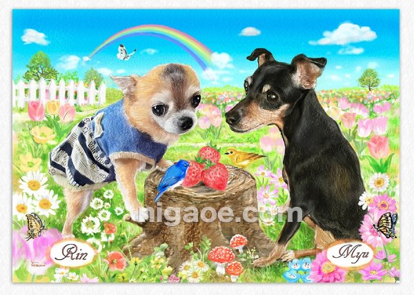 画像5: ペット似顔絵  ギフトコース 特急仕上げ (5)