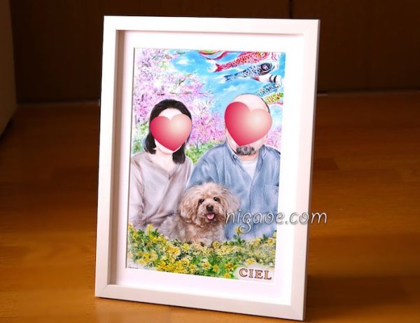 画像11: ペットちゃんと一緒の似顔絵 (11)