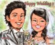 画像1: 結婚式の似顔絵ウェルカムボード 手直し無料 (1)