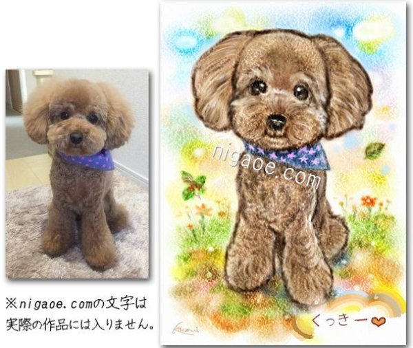 画像4: ペットの似顔絵パステルタッチコース (4)