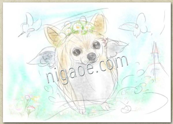 チワワ犬の似顔絵17